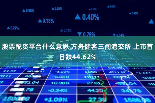 股票配资平台什么意思 方舟健客三闯港交所 上市首日跌44.62%