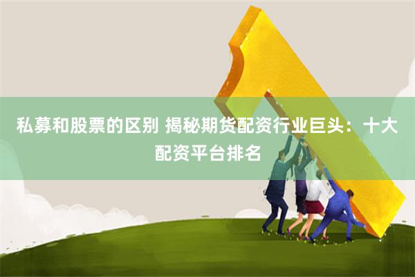 私募和股票的区别 揭秘期货配资行业巨头：十大配资平台排名